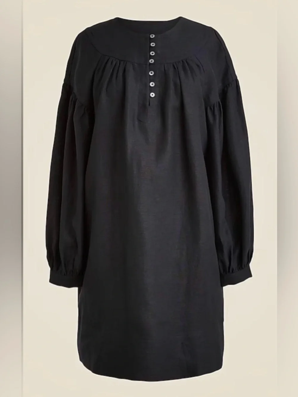 J.Crew Tall gathered popover dress in linen
